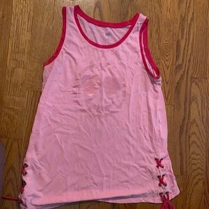 Girls Light Pink Justice Tank Top Size 16